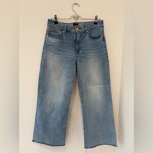 J. Crew Light Blue Wide-Leg Crop Jeans